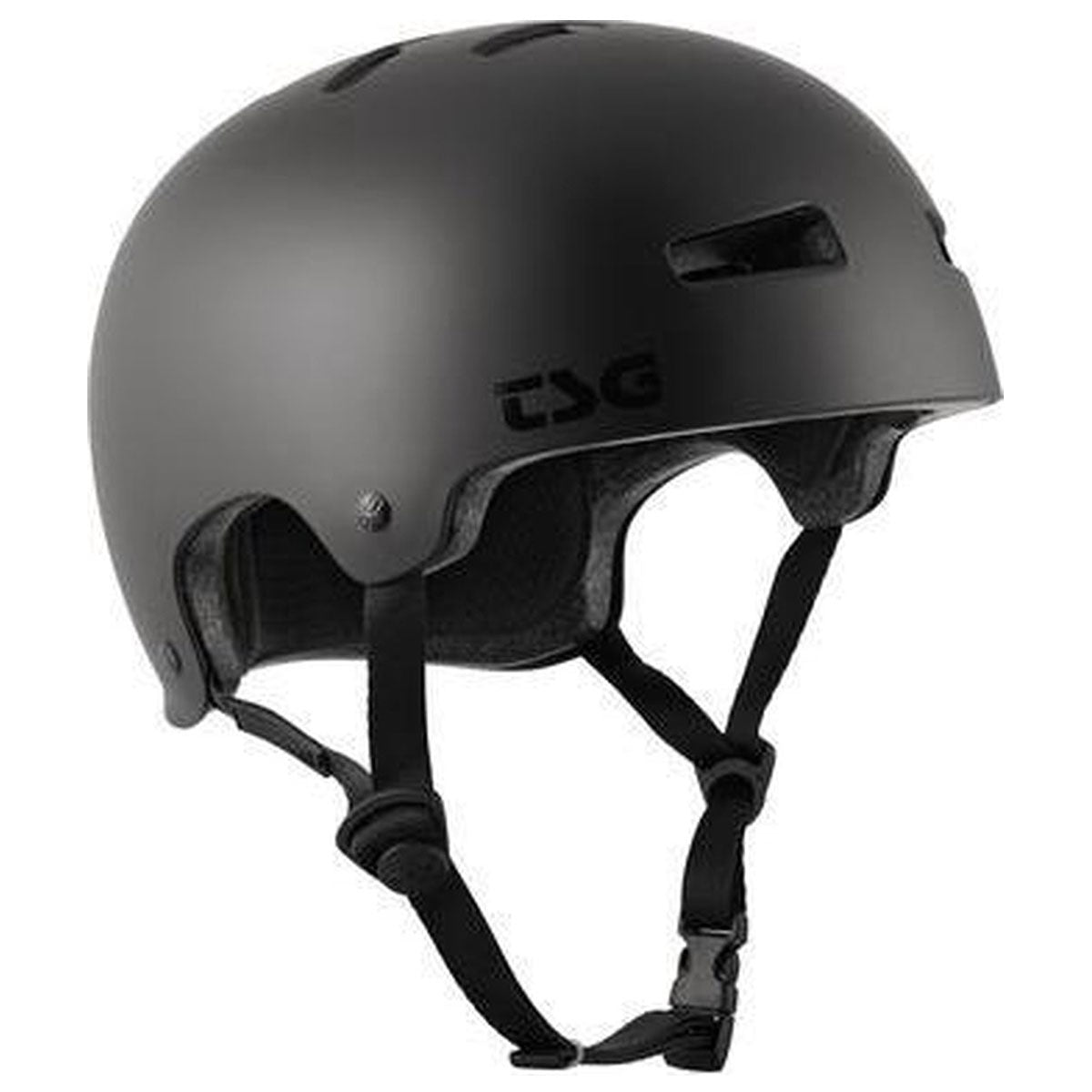 Tsg Evolution Solid Color Skateboard Helm - Kleur: Satin Dark Black - Maat: Xxl