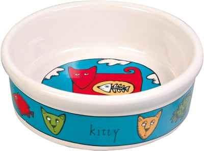 Trixie Fressnapf Katze Keramik Mit Druck Assorti