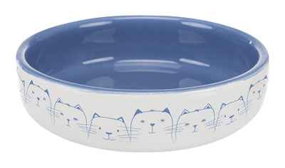 Trixie Fressnapf / Trinknapf Katze Flache Nase Hellblau / Weiss