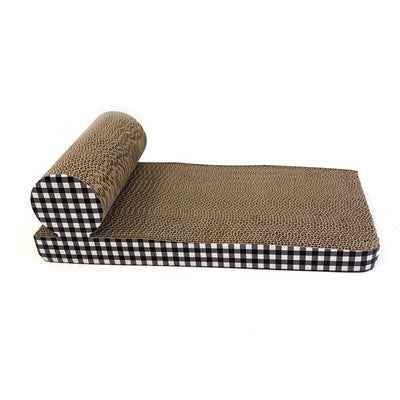 Happy Pet Tabby Patch Kratzmatte Chaise Lounge Karton