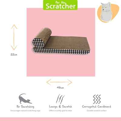 Happy Pet Tabby Patch Kratzmatte Chaise Lounge Karton
