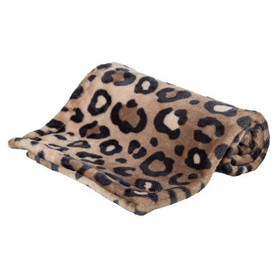 Trixie Hundedecke Leo Soft Plüsch Panther Print Braun