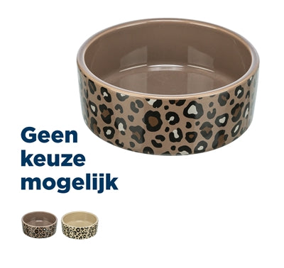 Trixie Futter- / Trinknapf Leo Keramik Leopardenmuster, Verschiedene Farben