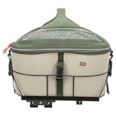 Trixie Fahrradkorb Für Gepäckträger Aus Polyester, Olivgrün/Beige