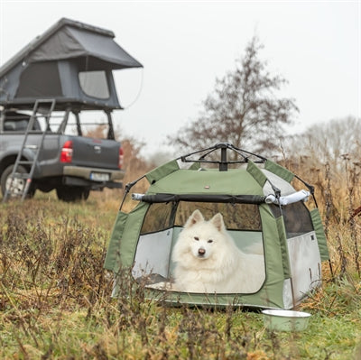 Trixie Hundezelt Pop-Up Olivgrün / Beige