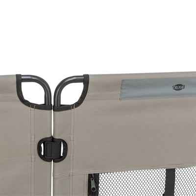 Trixie Faltbarer Campingzaun Ren, 8 Elemente, Grau/Schwarz