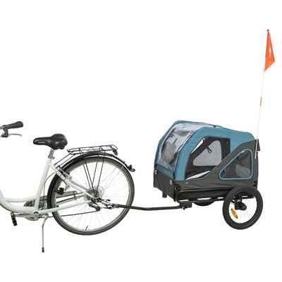 Trixie Fahrradanhänger Bis 35 Kg Blau / Grau