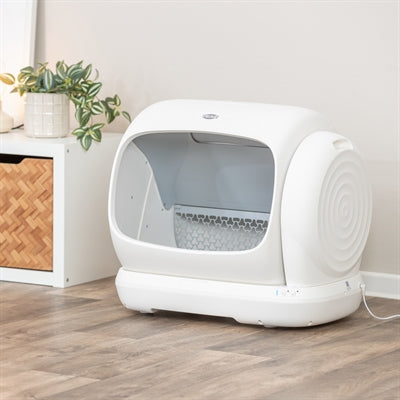 Trixie Selbstreinigendes Elektrisches Katzentoilette Xl Aus Kunststoff, Weiss