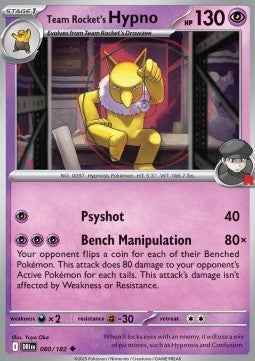 Spielkarte Pokemon Hypno Englisch kein Original Neu