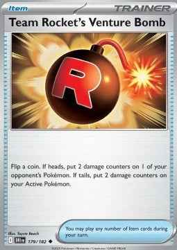 Spielkarte Pokemon Team Rocket Venture Bomb Englisch kein Original Neu