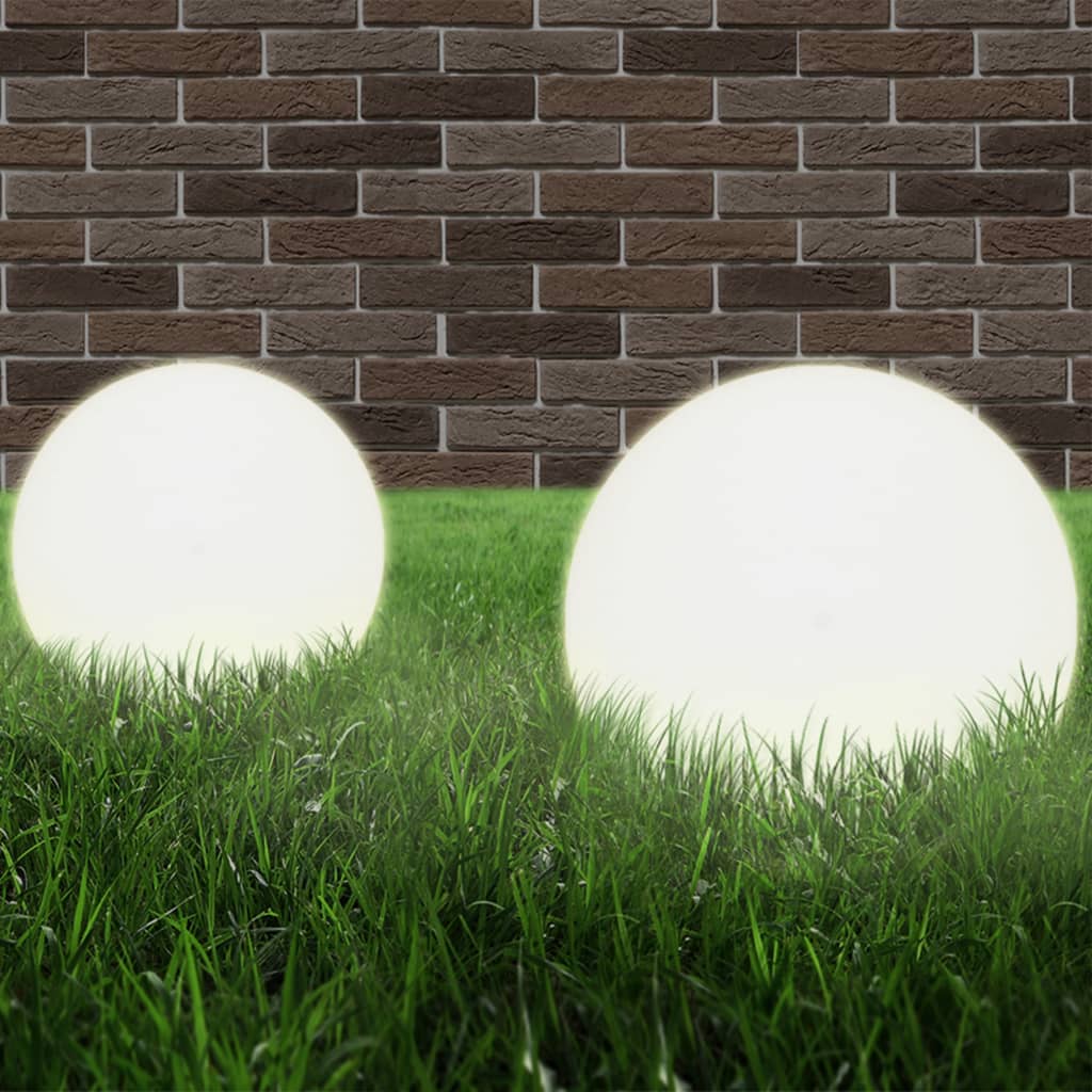 Led-Gartenleuchten 2 Stk. Kugelförmig Pmma