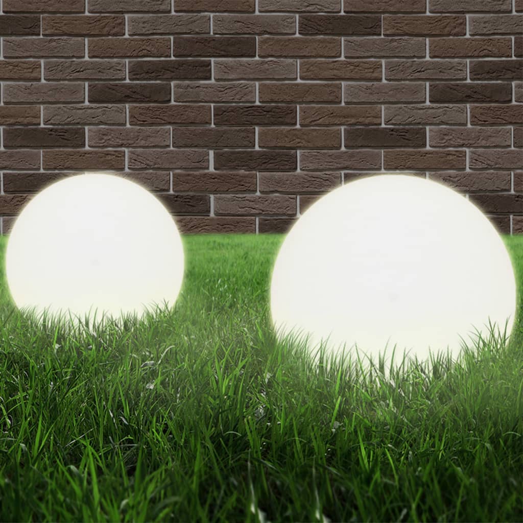 Led-Gartenleuchten 2 Stk. Kugelförmig Pmma