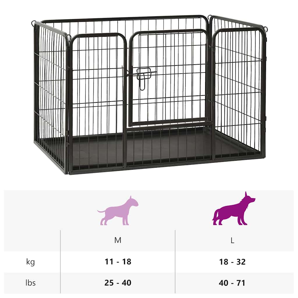 Welpenlaufstall Stahl 91,5X59X61 Cm