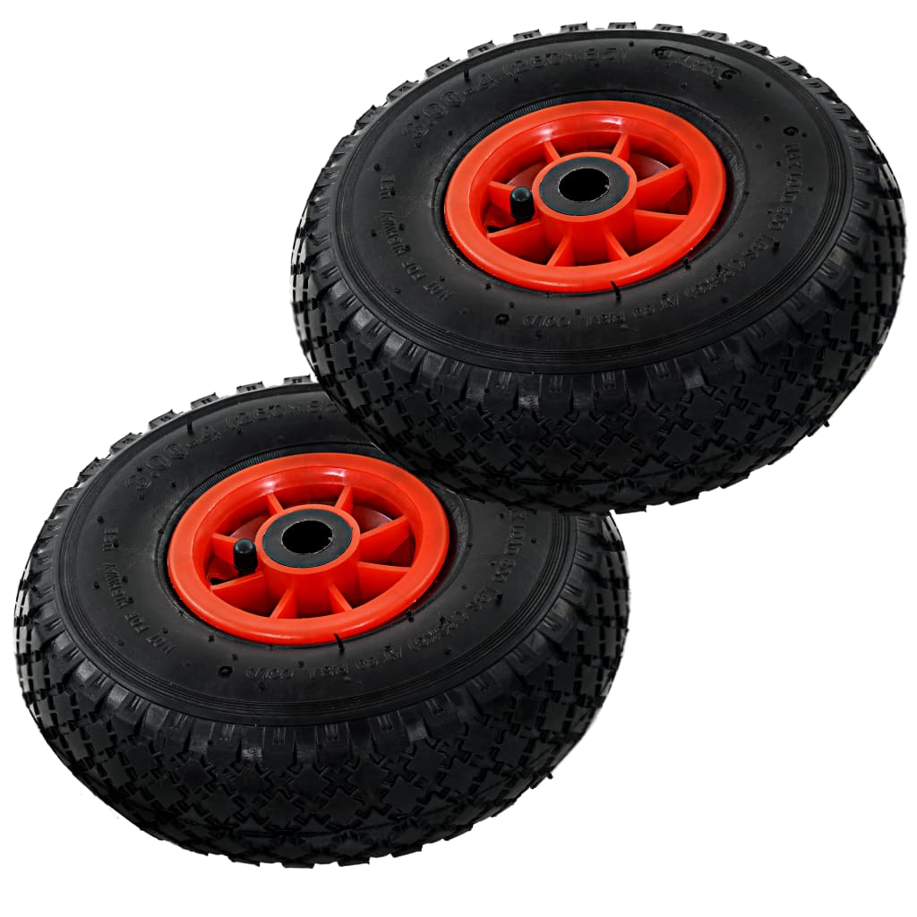 Sackkarrenräder 2 Stk. Gummi 3,00-4 (245X82)