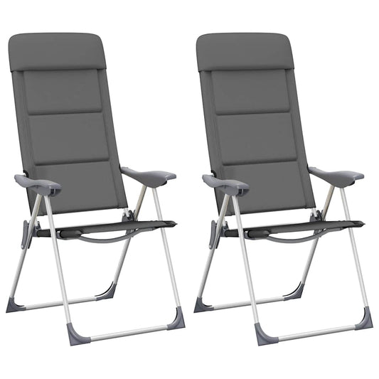 Campingstuhl 2 Stk. 58 X 69 X 111 Cm Aluminium