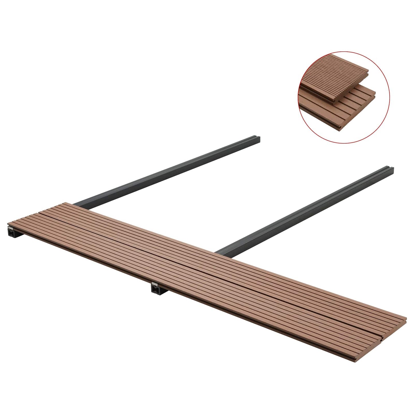 Terrassendiele 6 Pcs Hellbraun Wpc