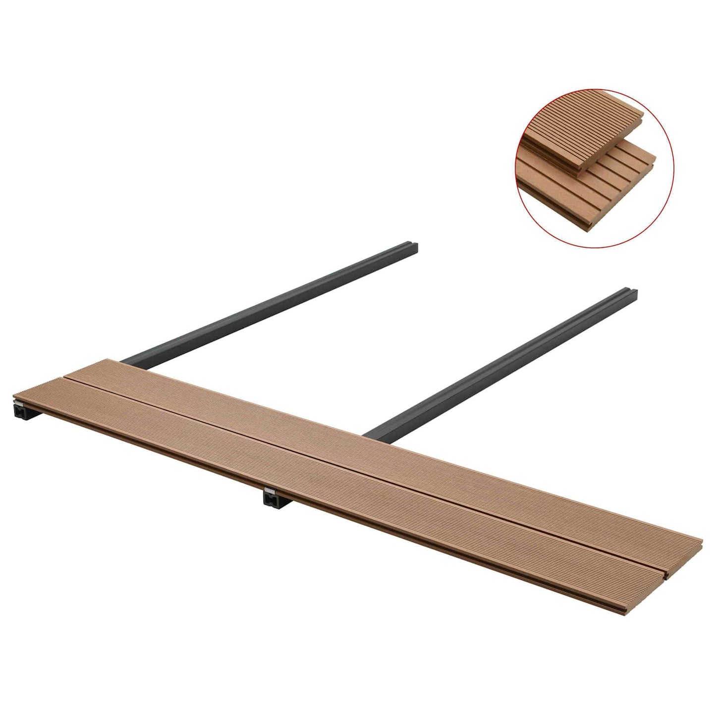 Terrassendiele 6 Pcs Teak Wpc