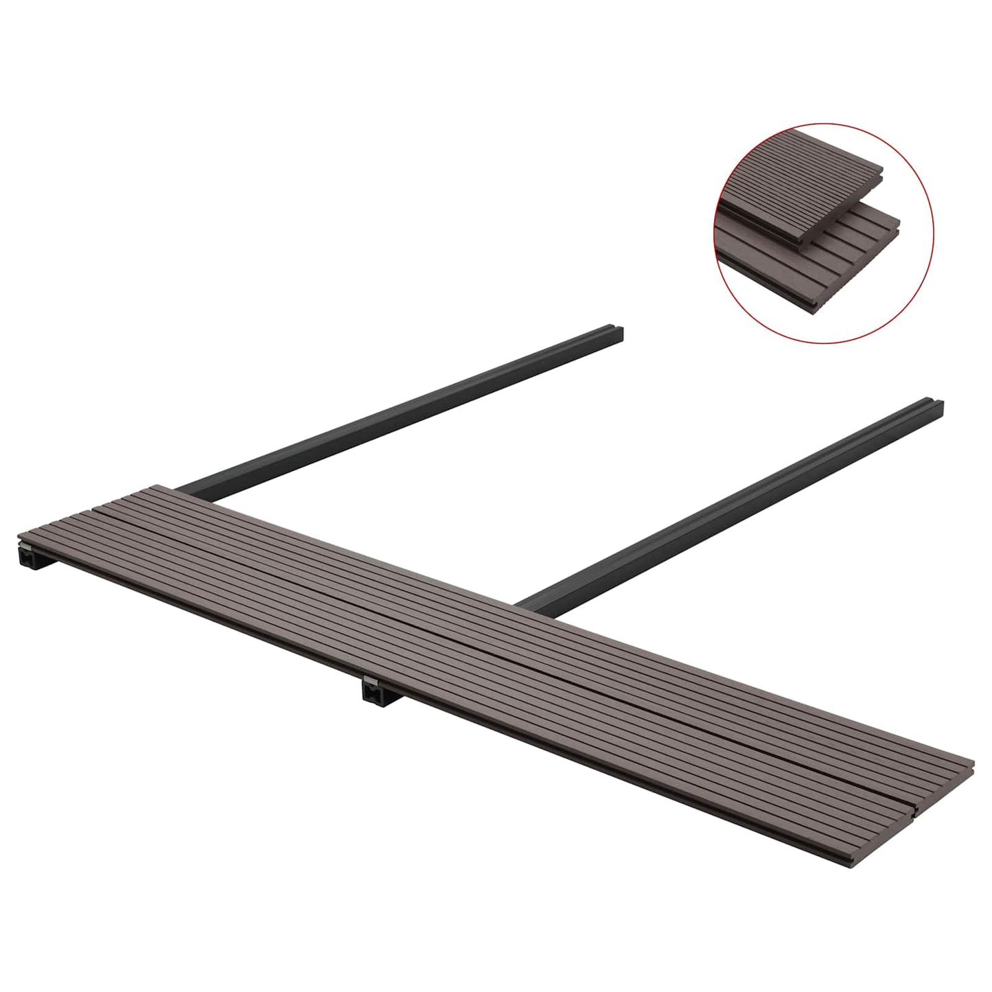 Terrassendiele 6 Pcs Dunkelbraun Wpc