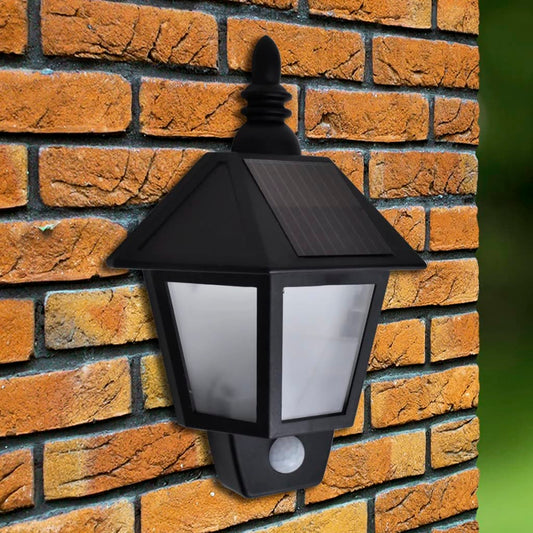 Solar-Wandleuchten Mit Bewegungsmelder 2 Stk. Schwarz