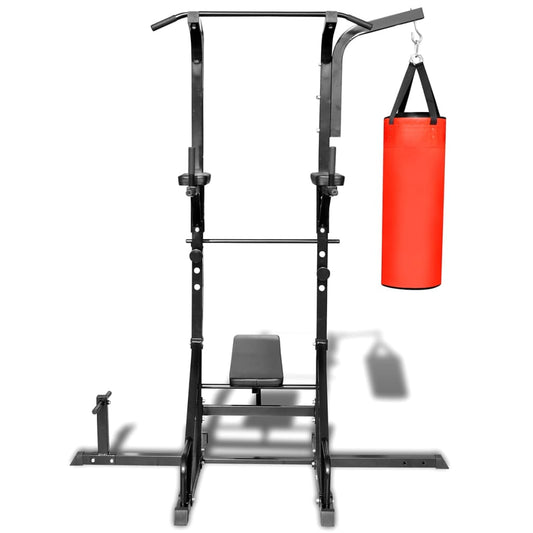 Fitness Kraftturm Mit Trainingsbank Und Boxsack