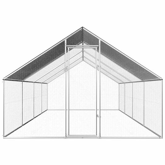 Outdoor-Hühnerkäfig 2,75X8X1,92 M Verzinkter Stahl