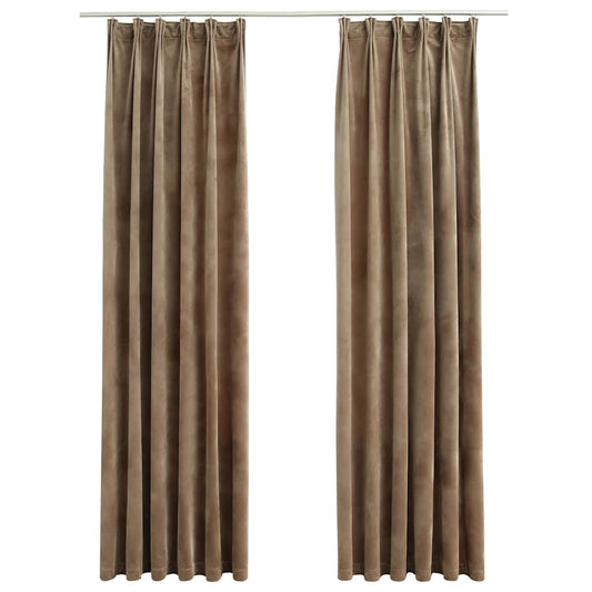 Verdunkelungsvorhänge Mit Haken 2 Stk. Samt 140X175Cm