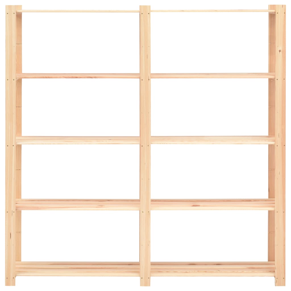 Lagerregale 5 Böden 2 Stk. 170X38X170Cm Massivholz Kiefer 500Kg