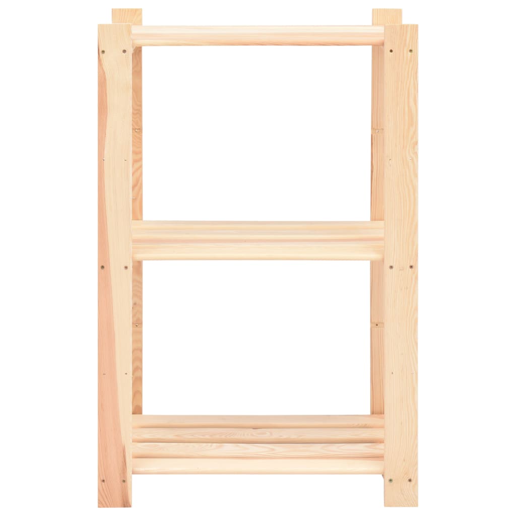 Lagerregale 3 Böden 2 Stk. 60X38X90Cm Massivholz Kiefer 150Kg