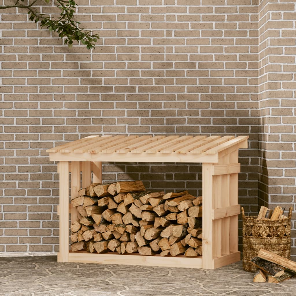 Kaminholzregal 108X64,5X109 Cm Massivholz Kiefer