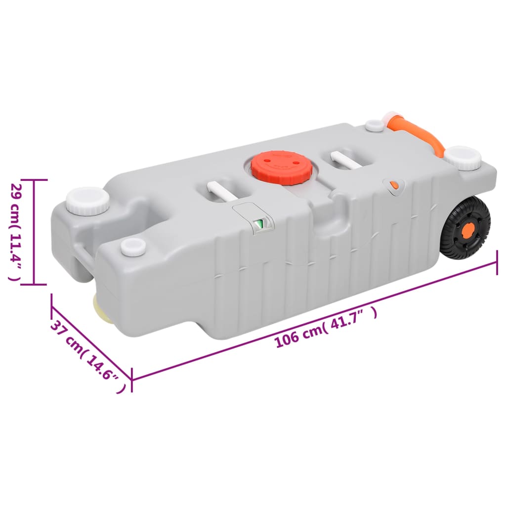 Camping-Wassertank Mit Rollen 75 L Grau