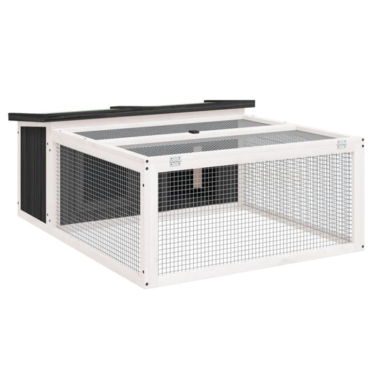 Kaninchenstall 117,5X97X47,5 Cm Massivholz Kiefer