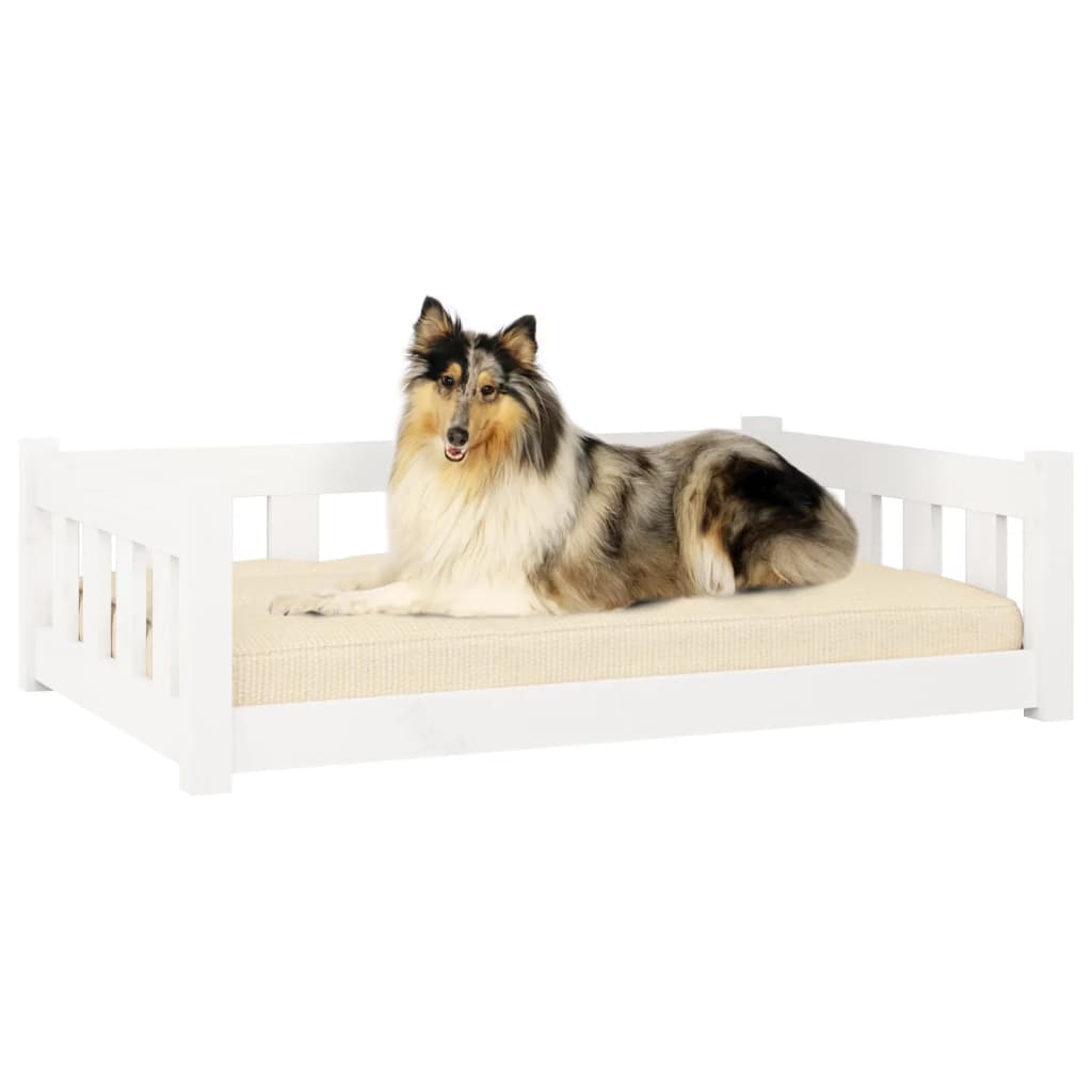 Hundebett 95,5X65,5X28 Cm Massivholz Kiefer