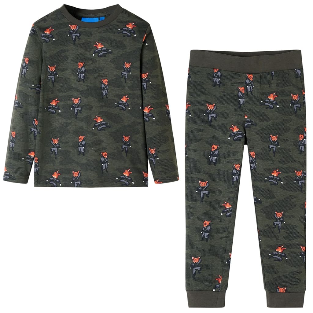 Kinderpyjama Mit Langen Ärmeln Khaki 92