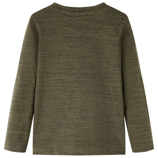Kinder-Langarmshirt Dunkles Melange 92