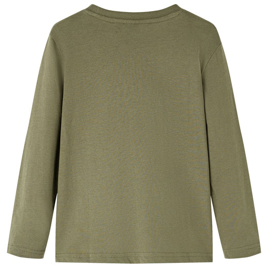 Kinder-Langarmshirt Khaki 92
