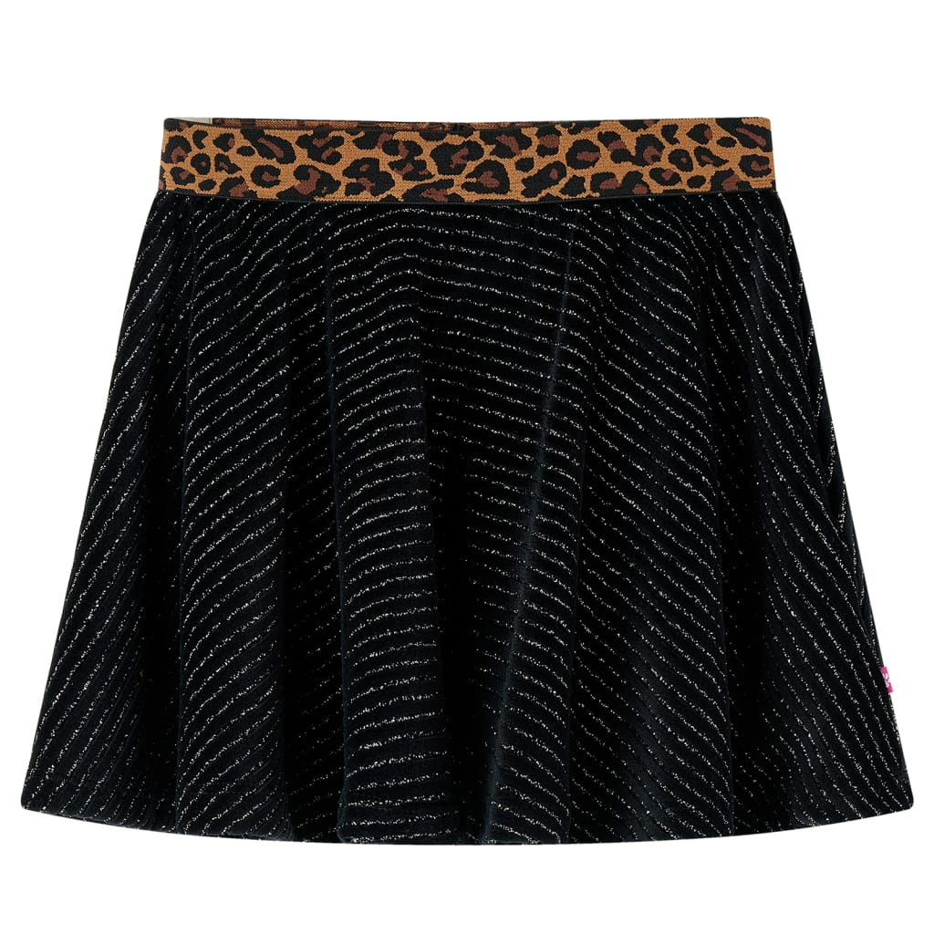Kinderrock Mit Bund In Leopardenmuster Schwarz 116