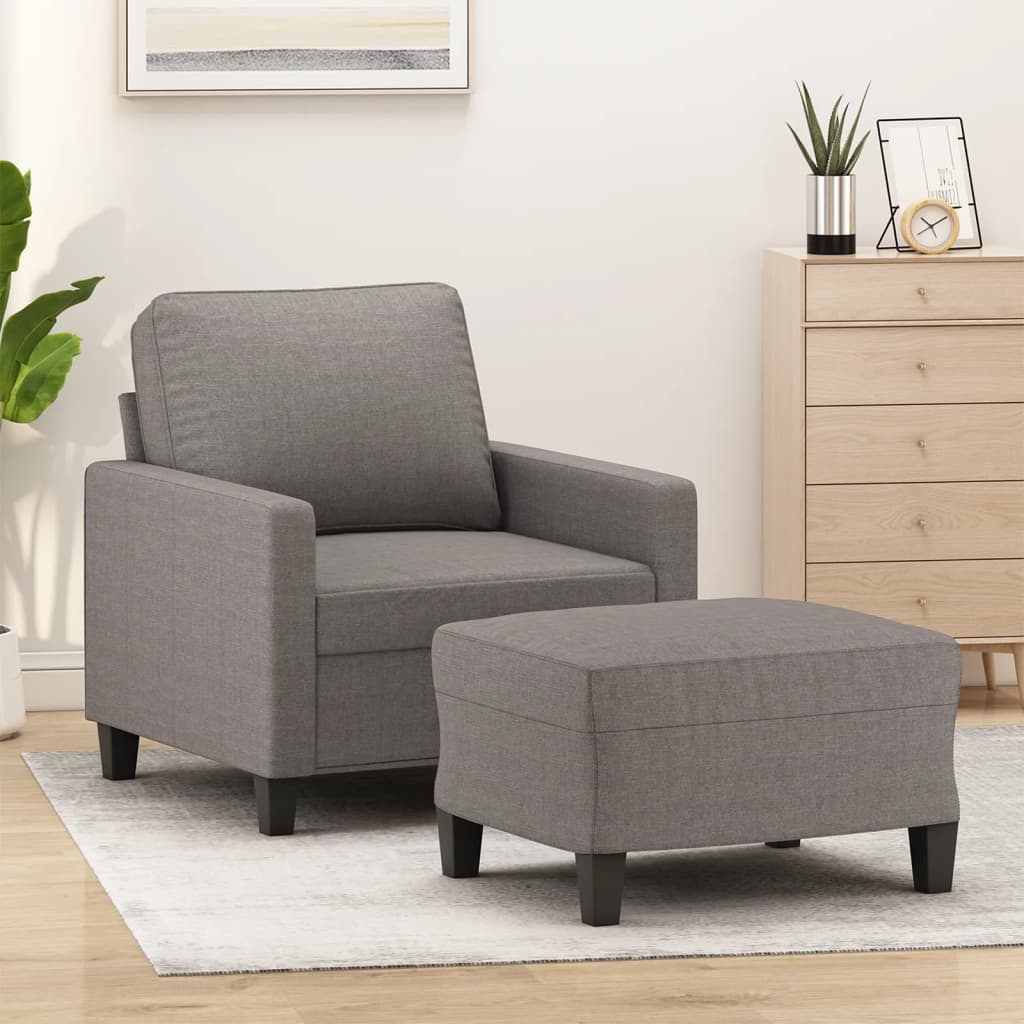 Sessel Mit Hocker 60 Cm Stoff