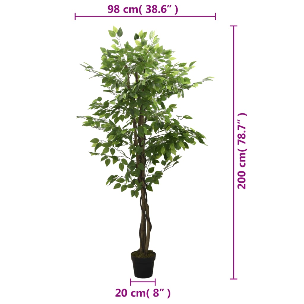 Ficusbaum Künstlich 1260 Blätter Grün