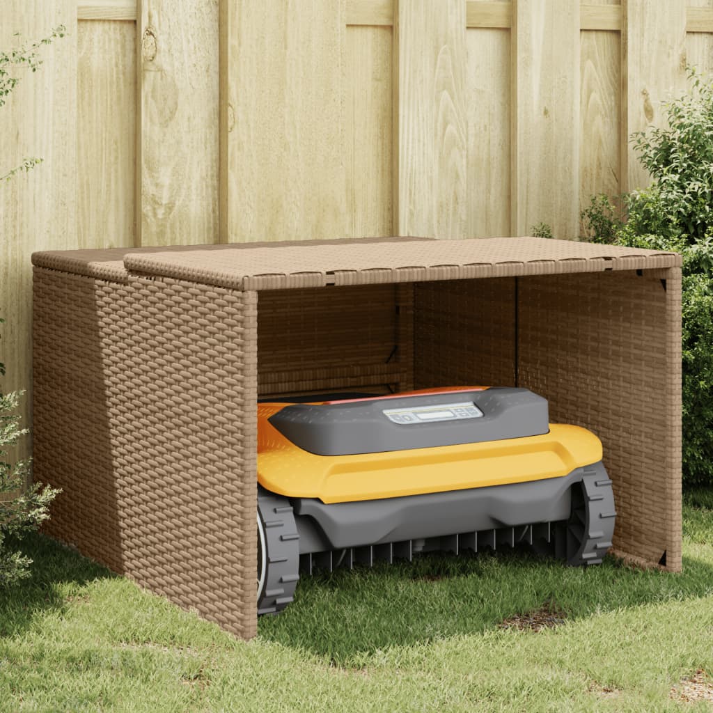 Mähroboter-Garage 86X90X52/57 Cm Poly Rattan