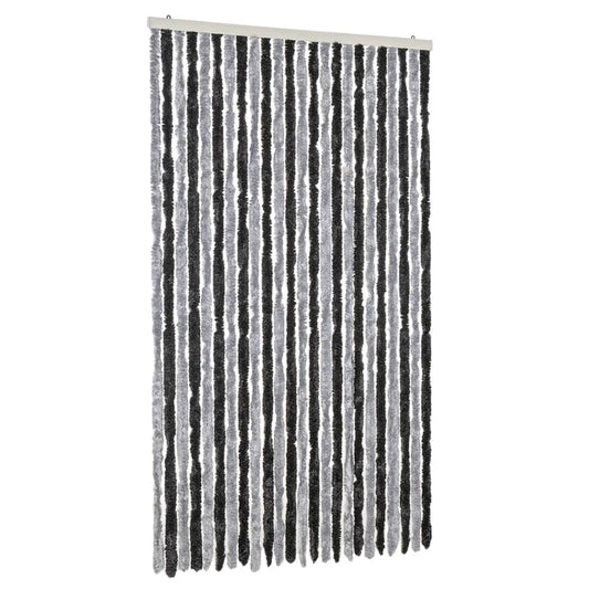 Fliegenvorhang Chenille Grau Und Schwarz