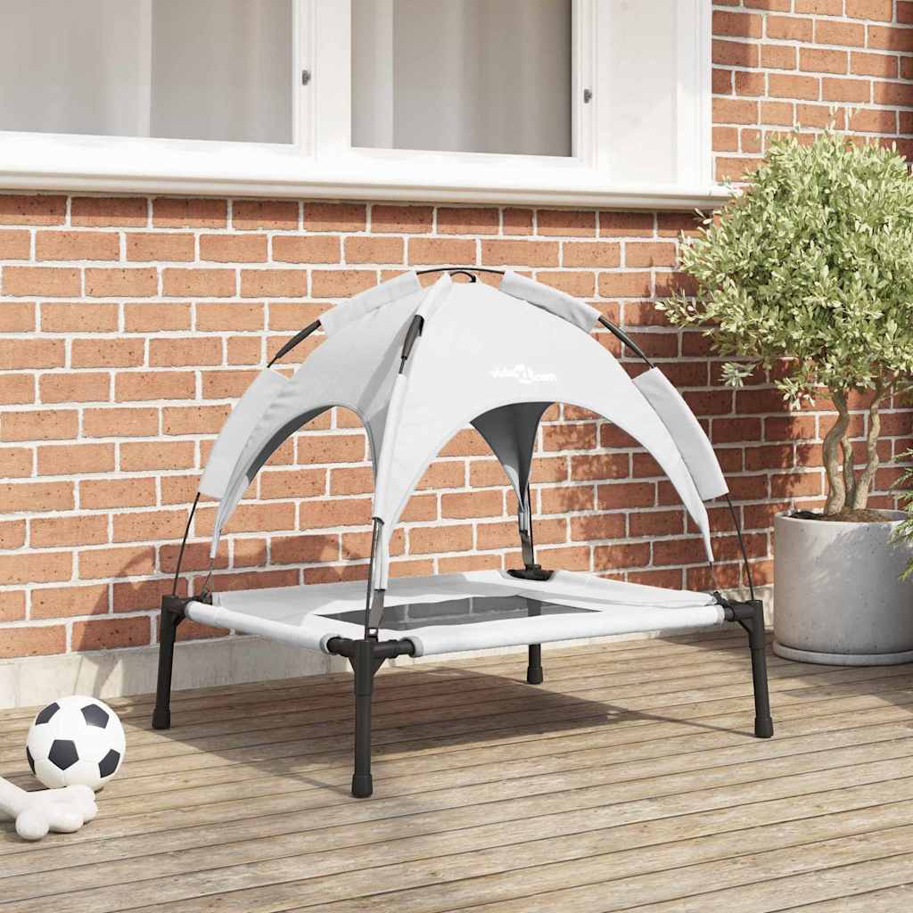 Hundebett Silber Grau Stahl