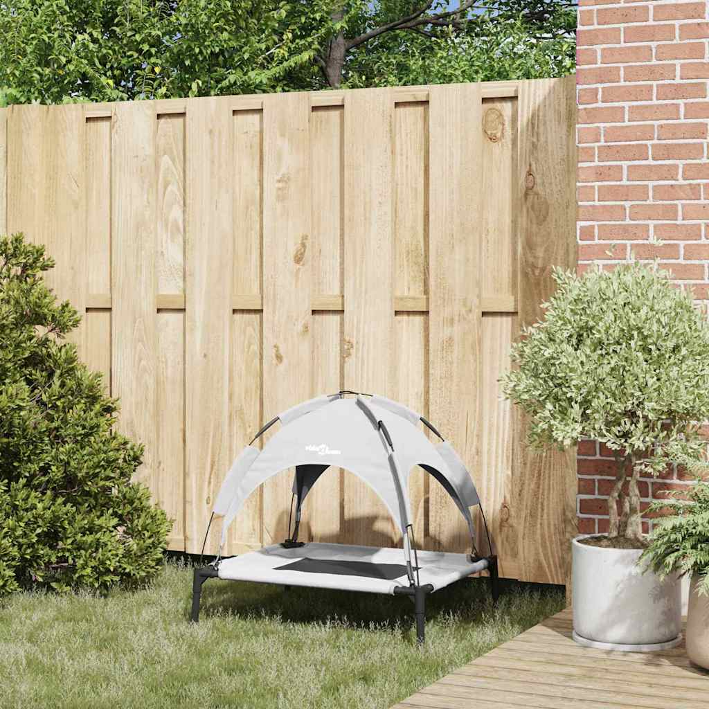 Hundebett Silber Grau Stahl