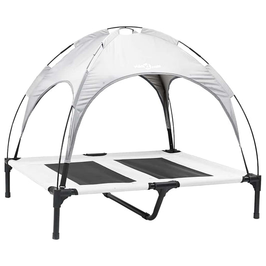 Hundebett Silber Grau Stahl
