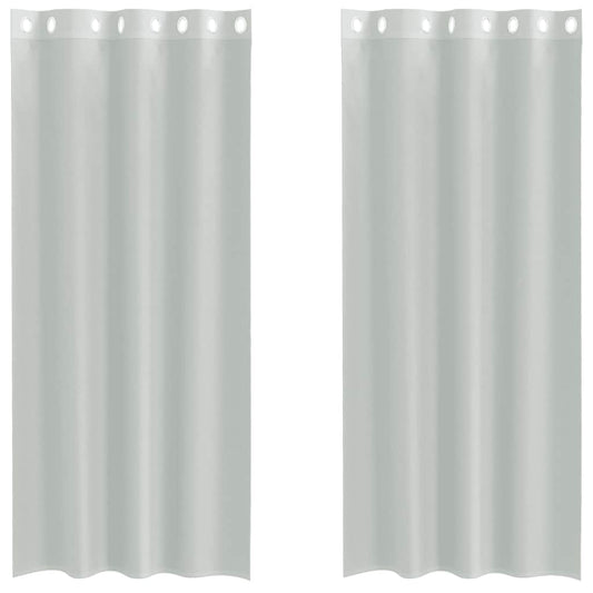 Voile Vorhänge 2 Stk. Hellgrau