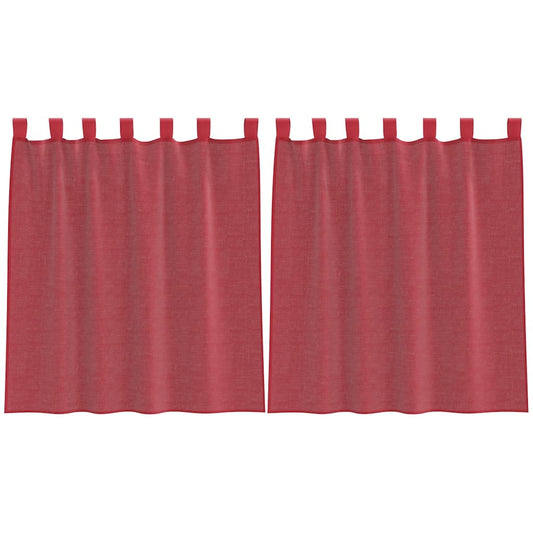 Voile Vorhänge 2 Stk. Weinrot