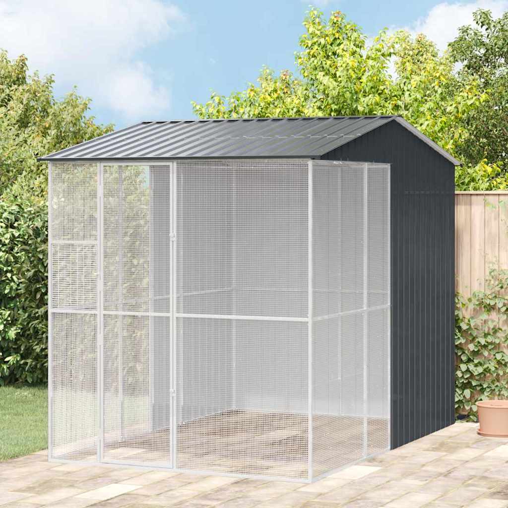 Vogelkäfig 215 X 110 X 247 Cm Verzinkter Stahl