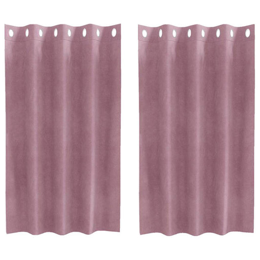 Verdunkelungsvorhänge 2 Pcs Samt Dunkelrosa