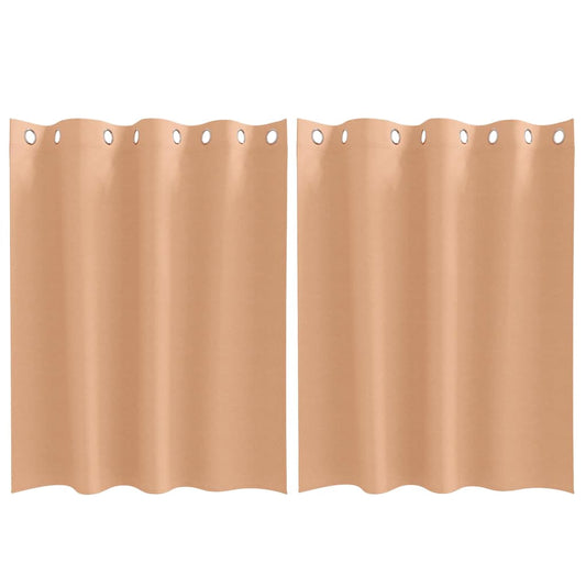 Verdunkelungs-Vorhänge Mit Ringen 2 Pcs 140 X Hellbraun
