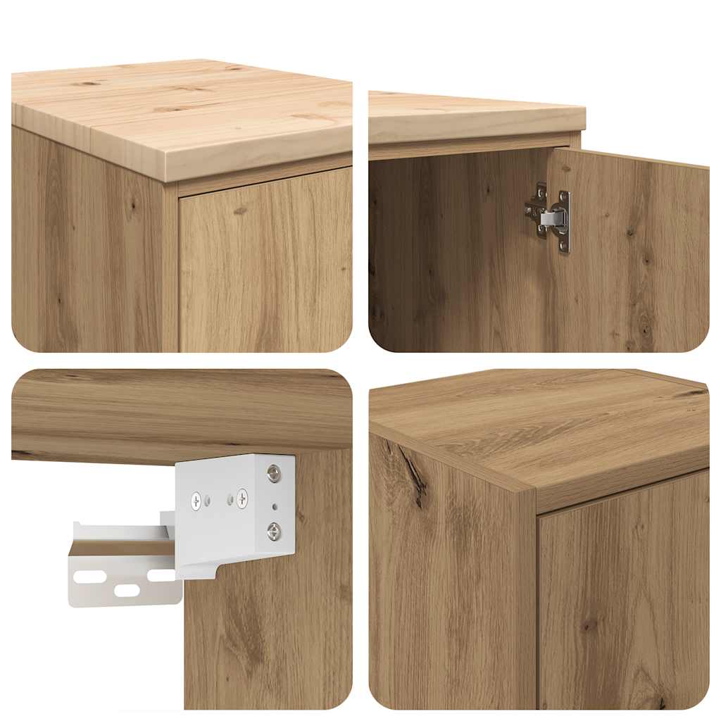 Garagenschränke 2 Stk. Artisan-Eiche Holzwerkstoff Artisian Oak