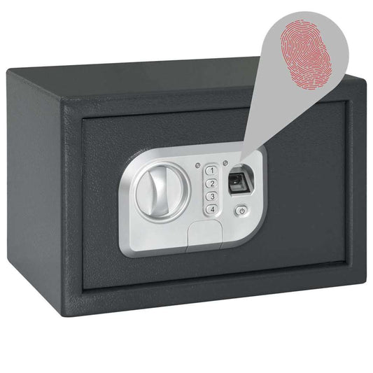 Digitaler Safe Mit Schloss Dunkelgrau 31 X 20 X 20 Cm Stahl